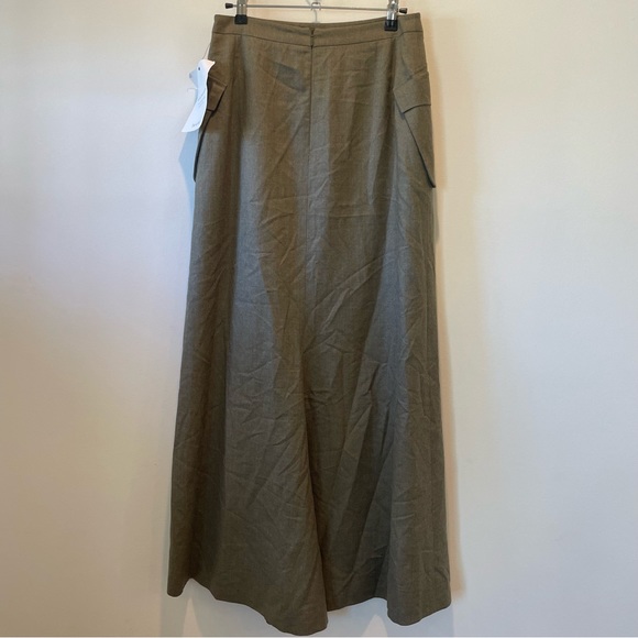 Genny by Versace high waisted long green skirt wool cashmere size 8 - Picture 4 of 7